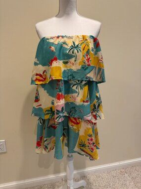 NWT True Destination Sleeveless Tiered Dress Size L